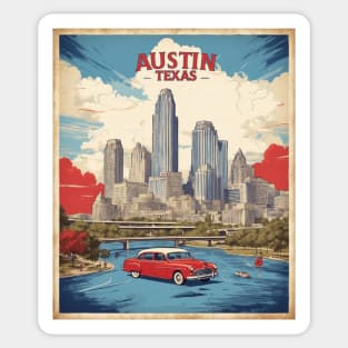 Austin Texas United States of America Tourism Travel Vintage Sticker